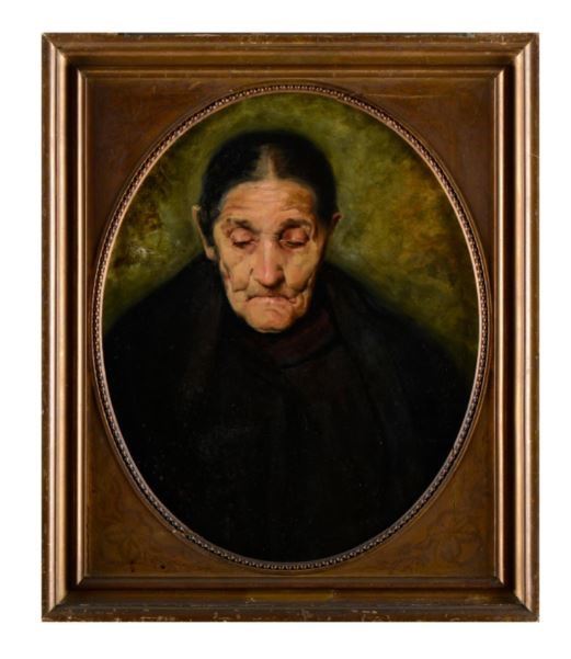 Pittore del XIX secolo - Ritratto di vecchia signora