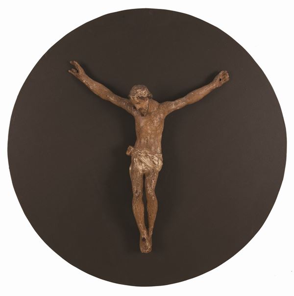 Manifattura dell'Italia centrale della fine del XVII e inizio del XVIII secolo - Cristo in legno policromo