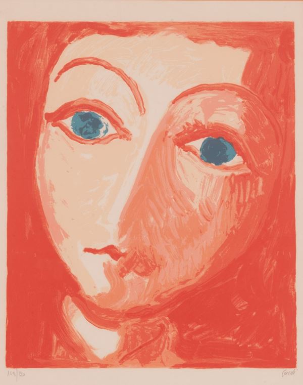 Virgilio Guidi - Volto rosso