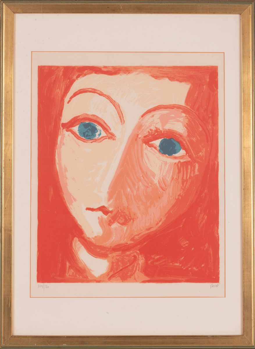 Virgilio Guidi - Volto Rosso