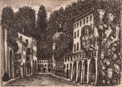 Scorcio di Città con Figure