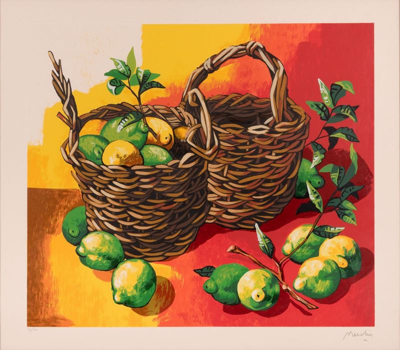 Renzo Meschis - Natura Morta con Limoni