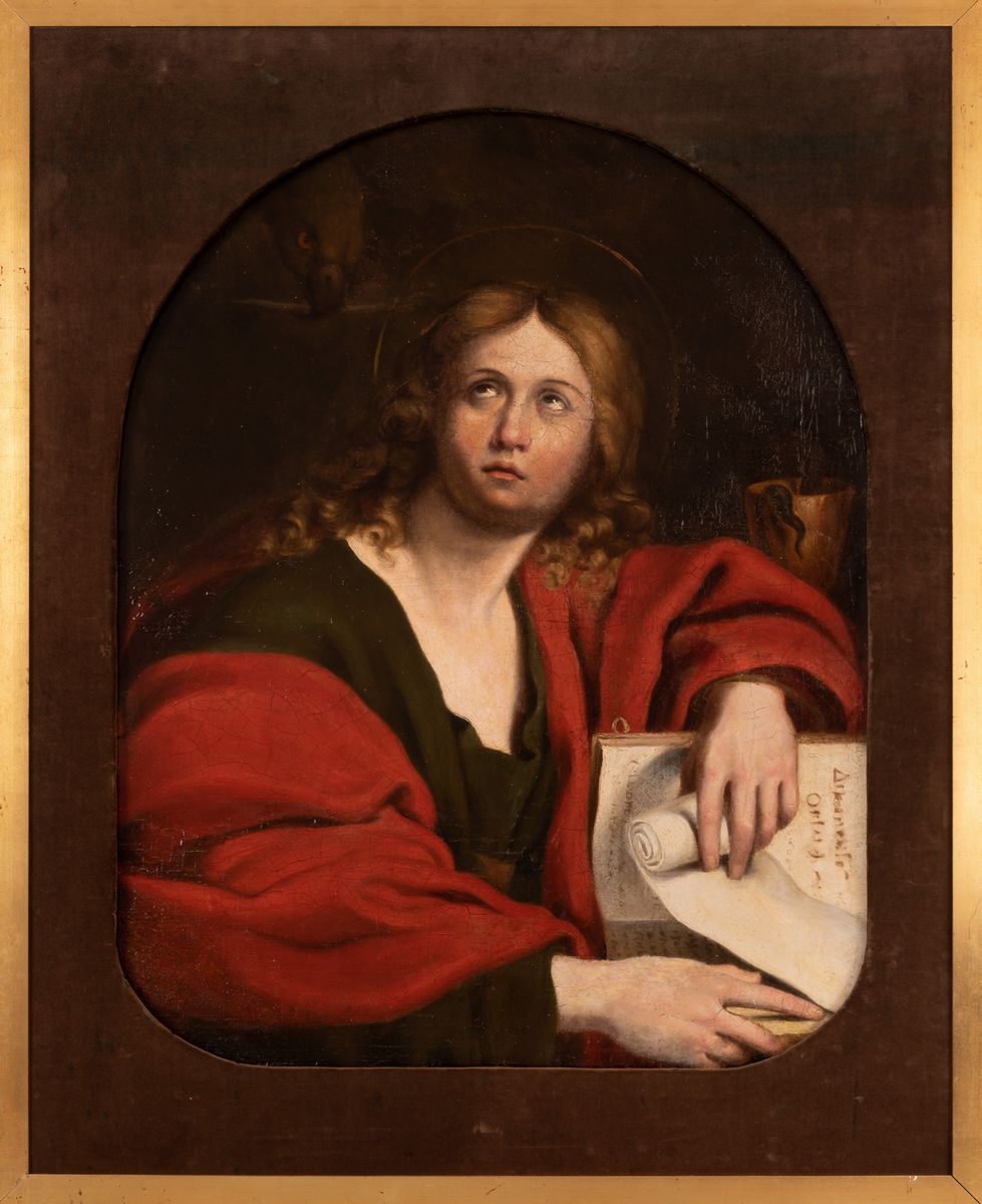 Pittore Italiano del XIX Secolo da Domenico Zampieri - San Giovanni Evangelista