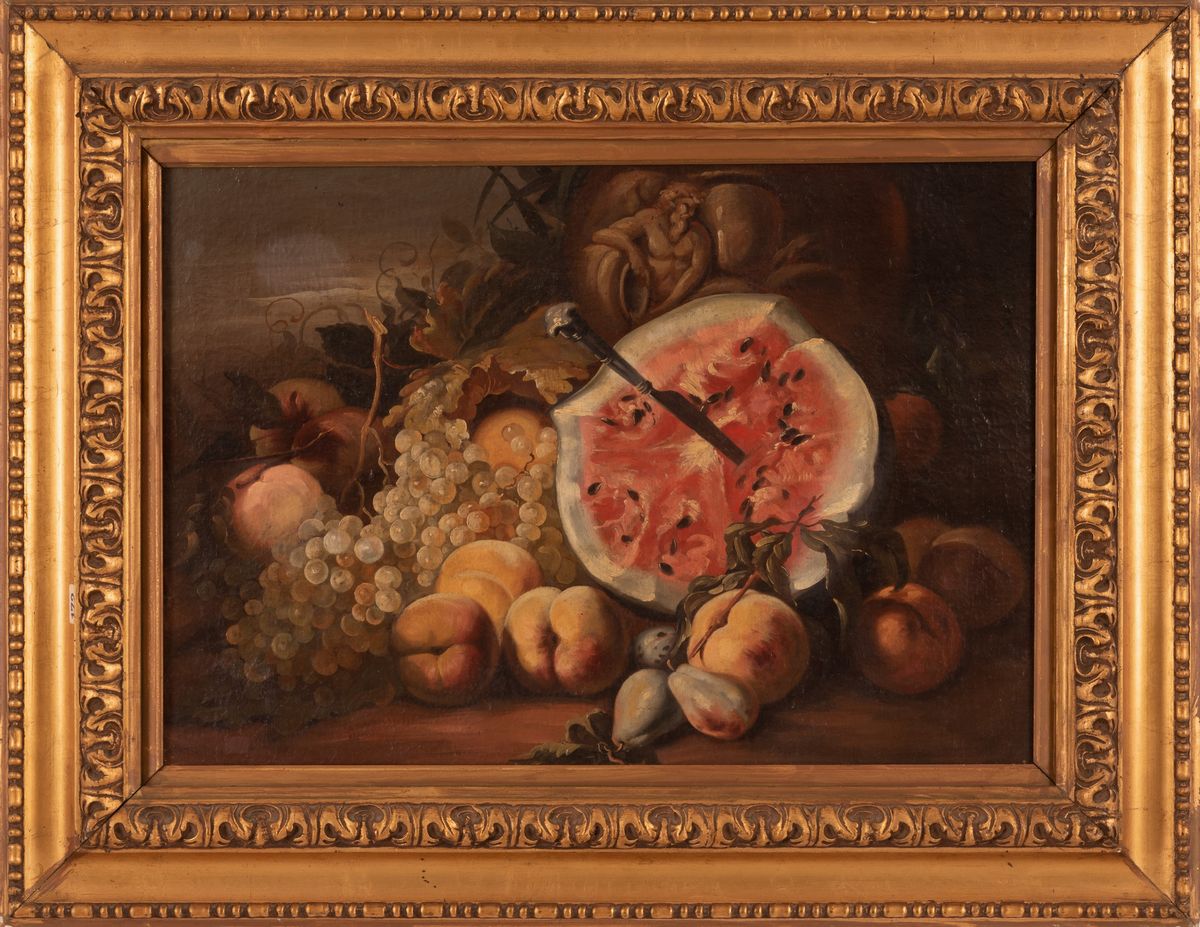 Scuola Italiana della Fine del XIX e Inizi XX Secolo - Natura Morta con Frutta