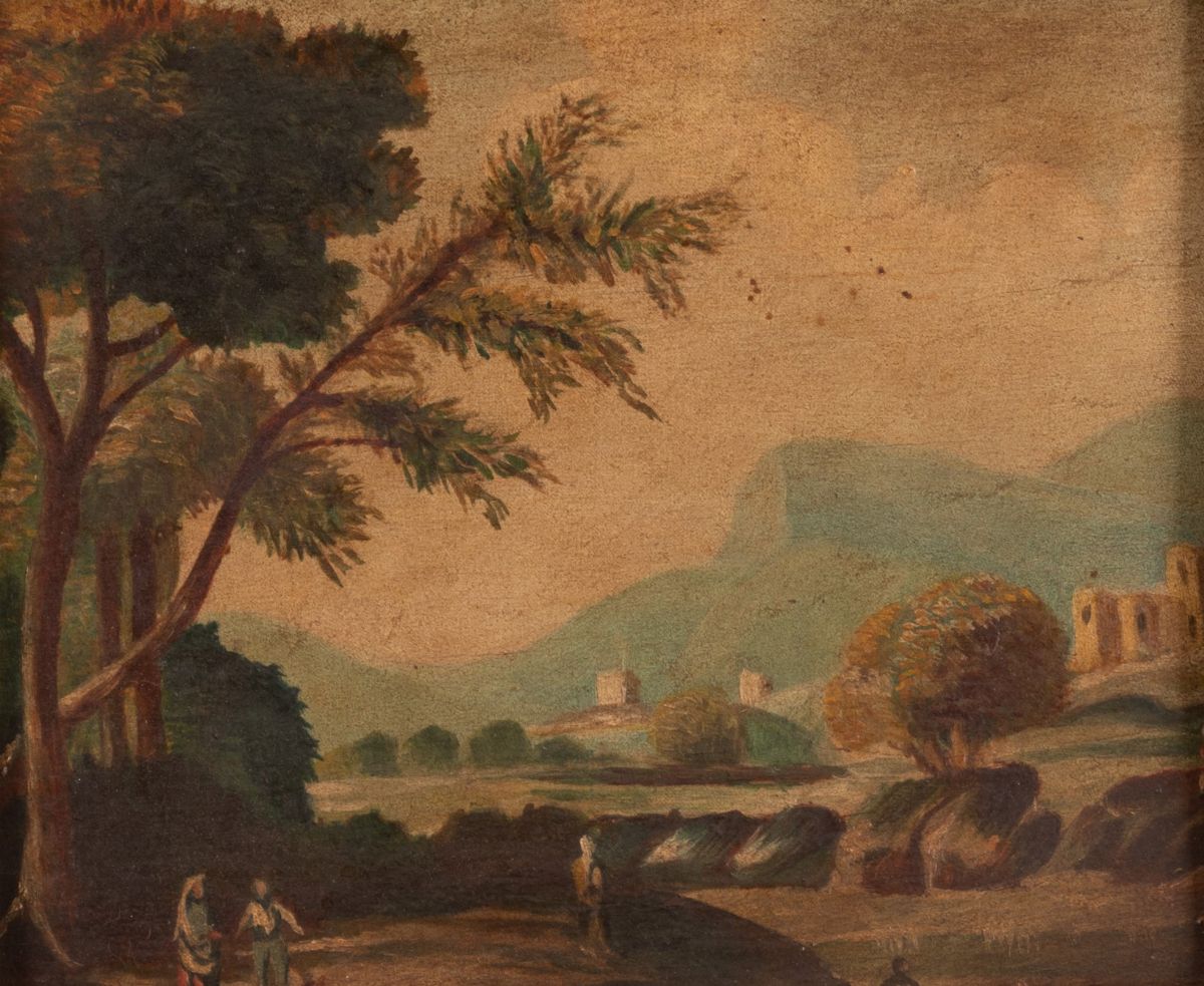 Pittore Fiammingo Attivo tra il XIX e il XX Secolo - Coppia di Dipinti Raffiguranti Paesaggi