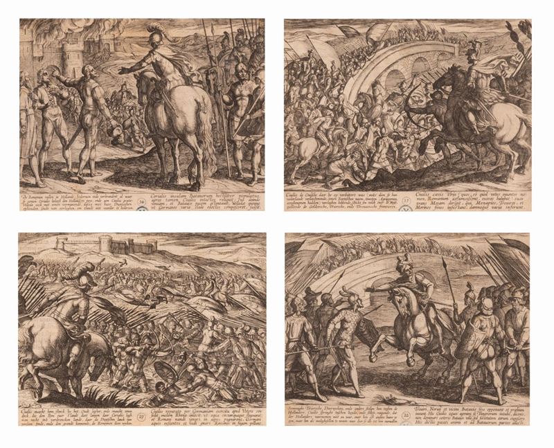 Antonio Tempesta - Quattro Episodi della Guerra fra Batavi e Romani