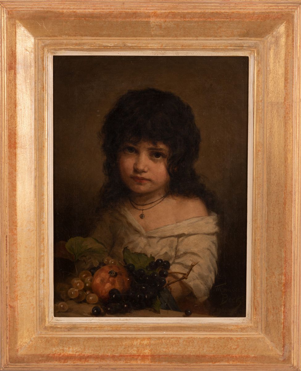 Theodor Van Der Beek - Fanciulla con Uva e Melograni
