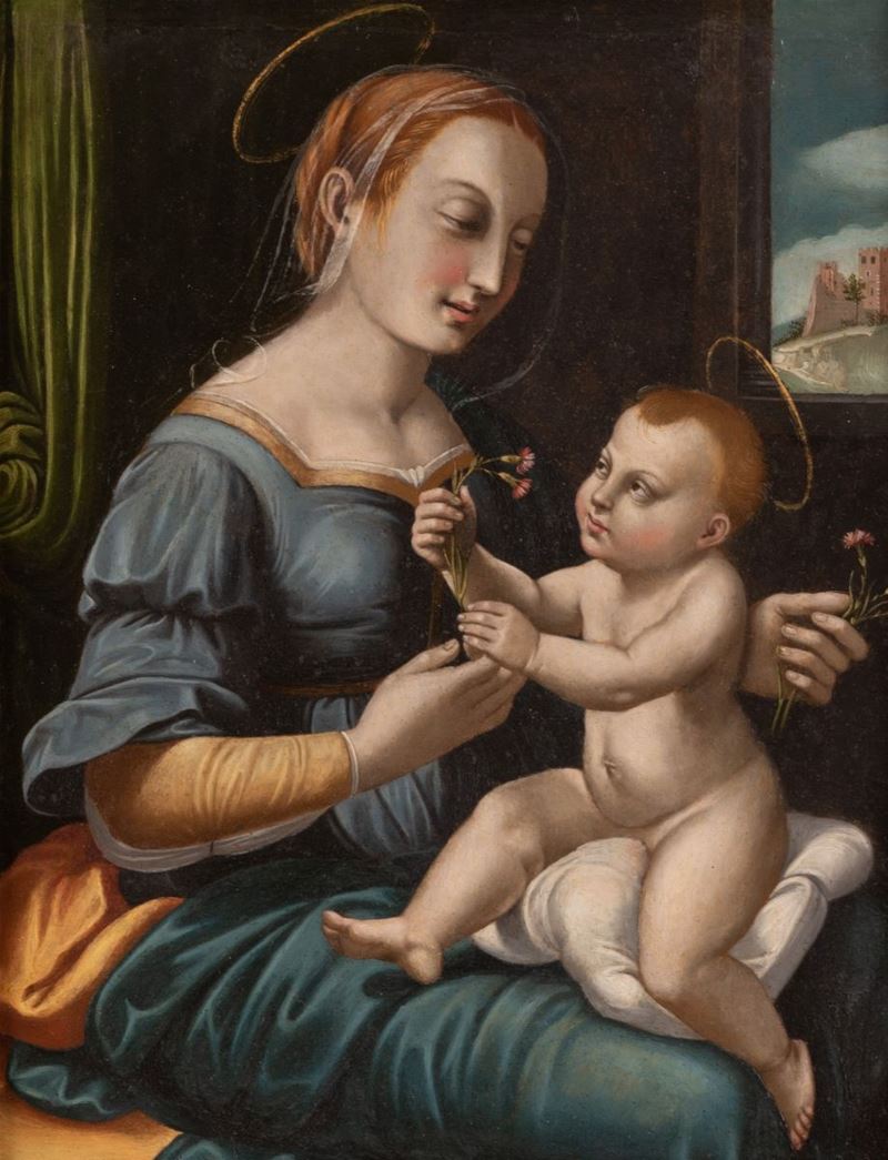 Pittore Europeo del XIX Secolo - Madonna dei Garofani (da Raffaello)