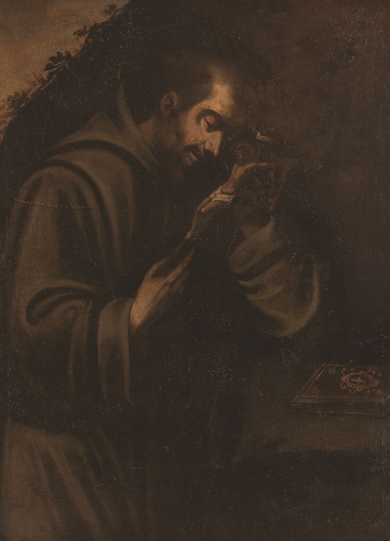 San Francesco in adorazione del Crocifisso