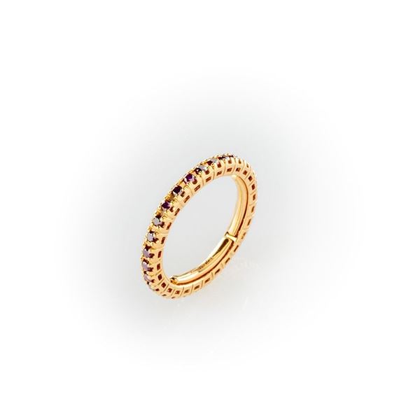 Crieri multisizer ring in rose gold and rubies