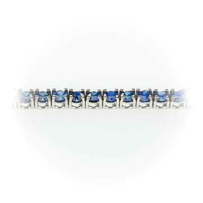 Bracciale Tennis Salvini in Oro Bianco e Zaffiri Taglio Brillante
