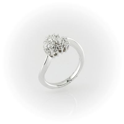 Anello Gismondi in Oro Bianco con Diamanti Taglio Brillante