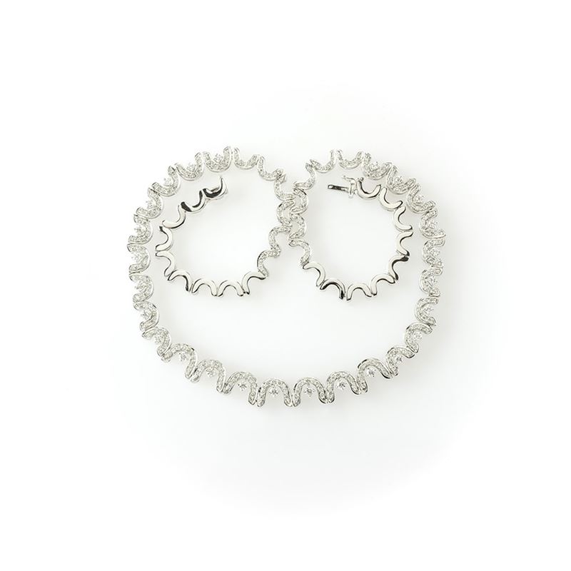 Collier Recarlo in Oro Bianco e Diamanti