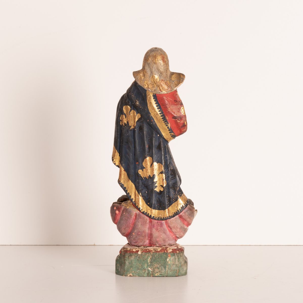 Scultore Italiano della Fine Fine XVII Inizi XVIII Secolo - Scultura in Legno Policromo e Dorato ...