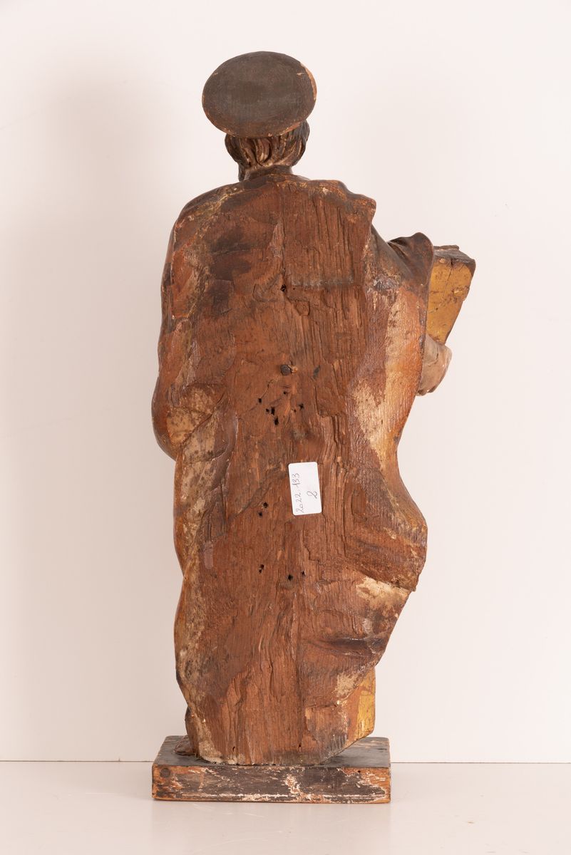 Manifattura Romana Dell'ultimo Quarto del XVII Secolo - Scultura in Legno Policromo e Dorato Raff...
