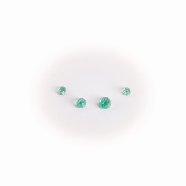 4 Oval emeralds Colombia