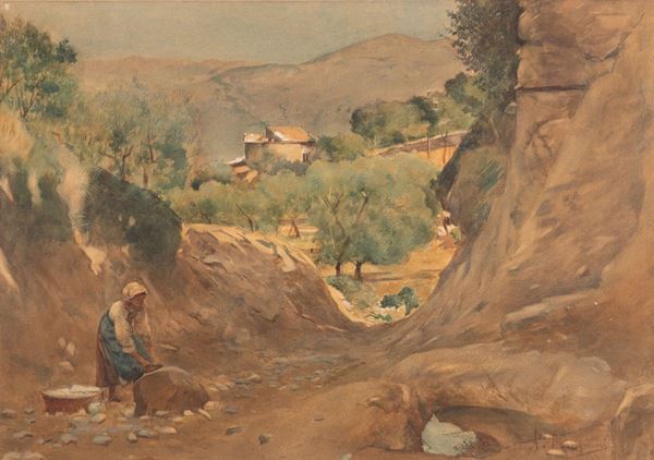 Augusto  Bompiani - Tornando dal bucato