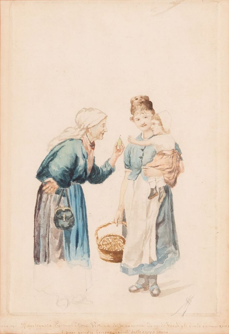 Giacomo Mantegazza - Bozzetto Raffigurante le Tre Età