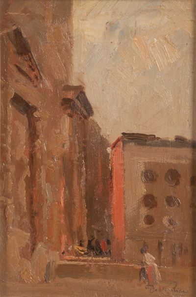 Scorcio di Roma con Figure