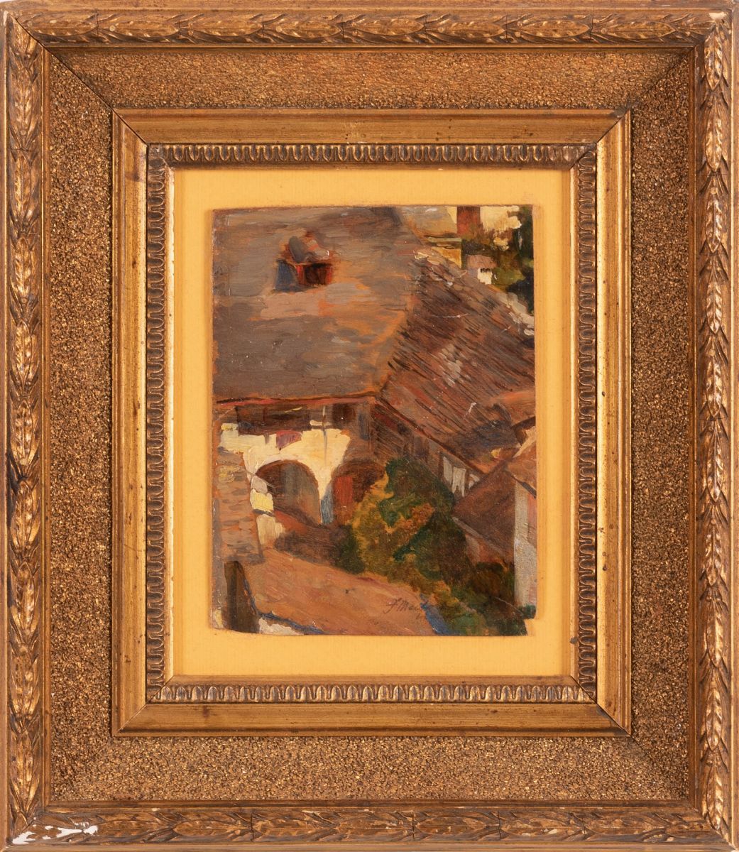 Filippo Marfori - Cortile di Casa Rustica a Locarno