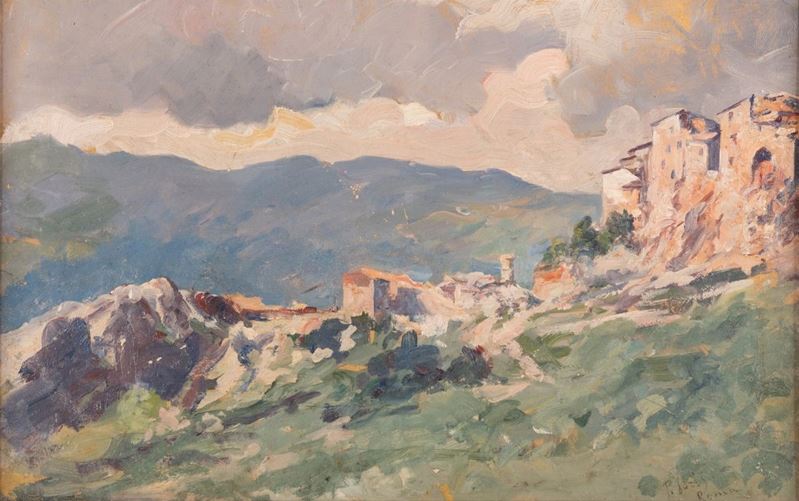 Pio Joris - Veduta di Paesaggio Montano