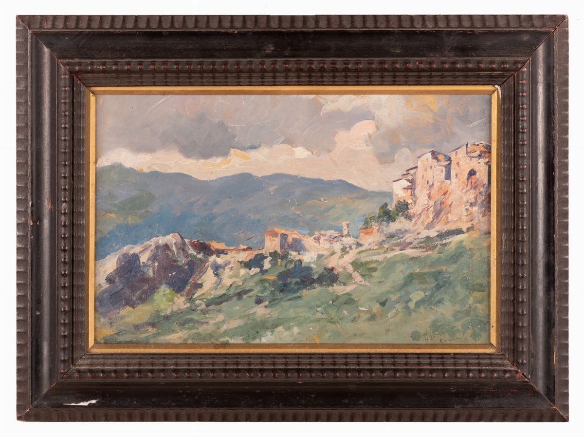 Pio Joris - Veduta di Paesaggio Montano