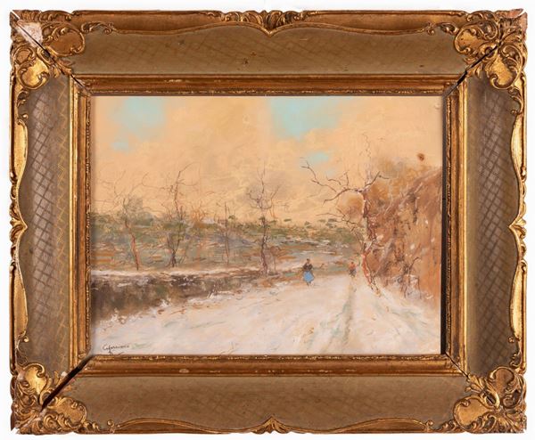 Giuseppe Casciaro - Paesaggio invernale
