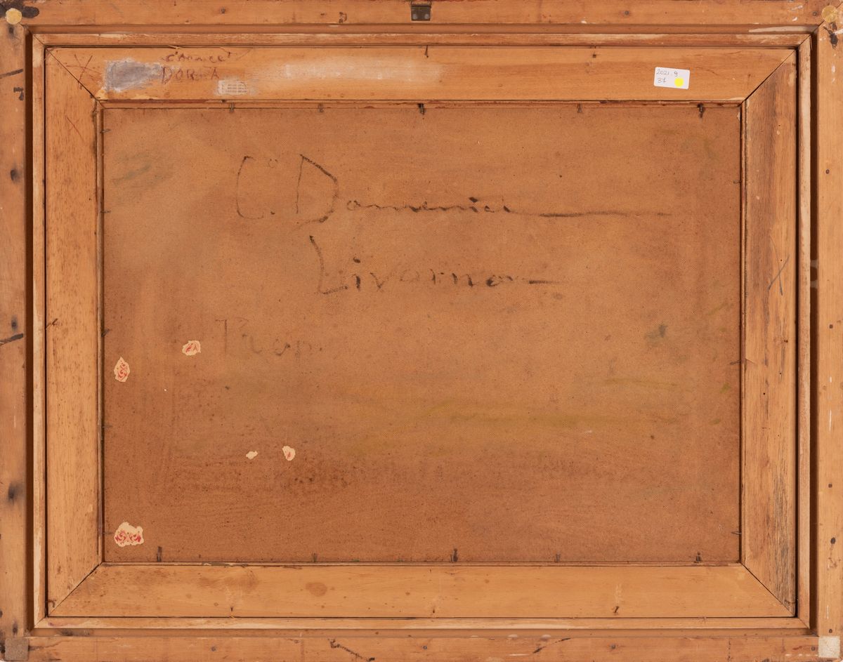 Carlo Domenici - Scena Campestre con Cavalli e Cavalieri