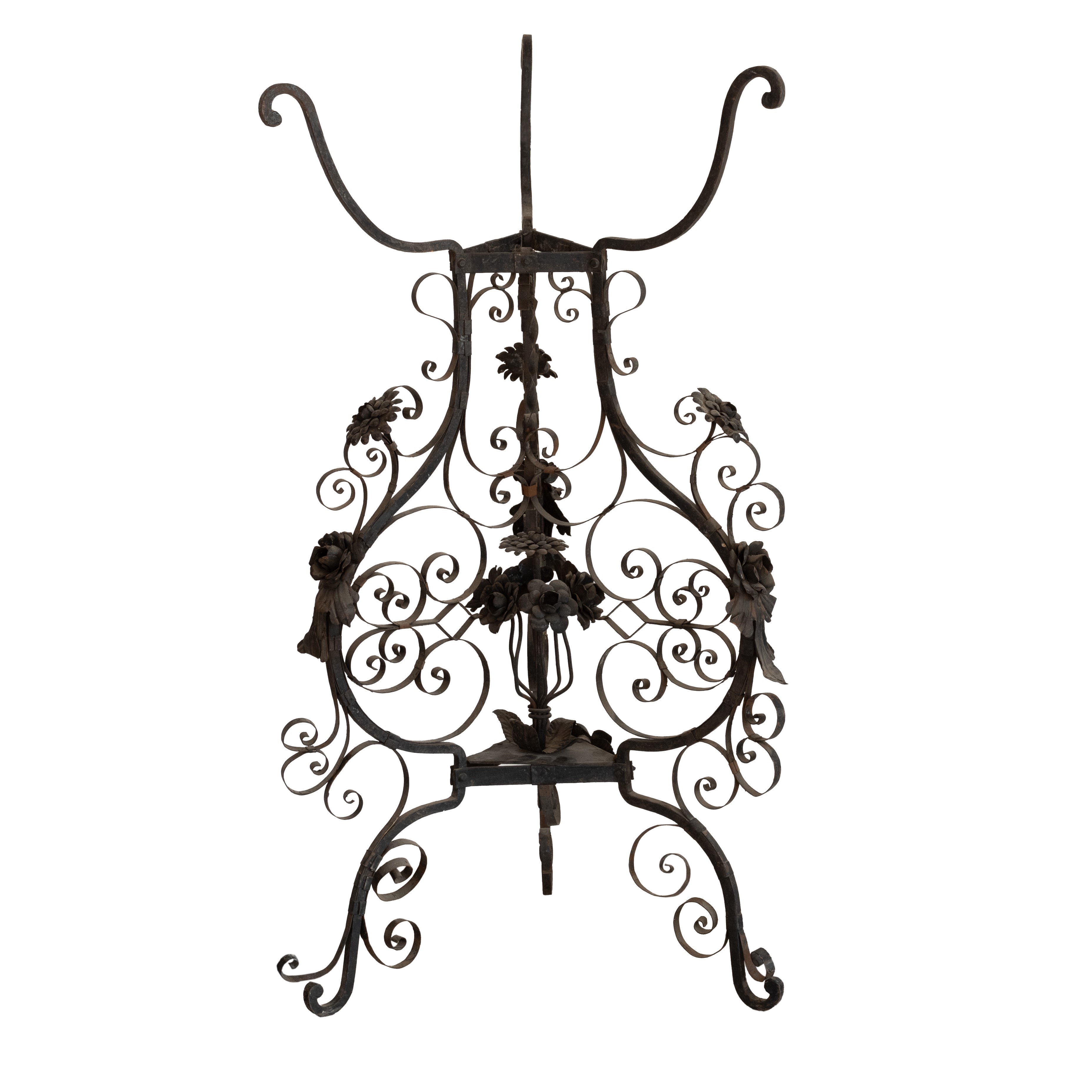 Due portabacili in ferro battuto