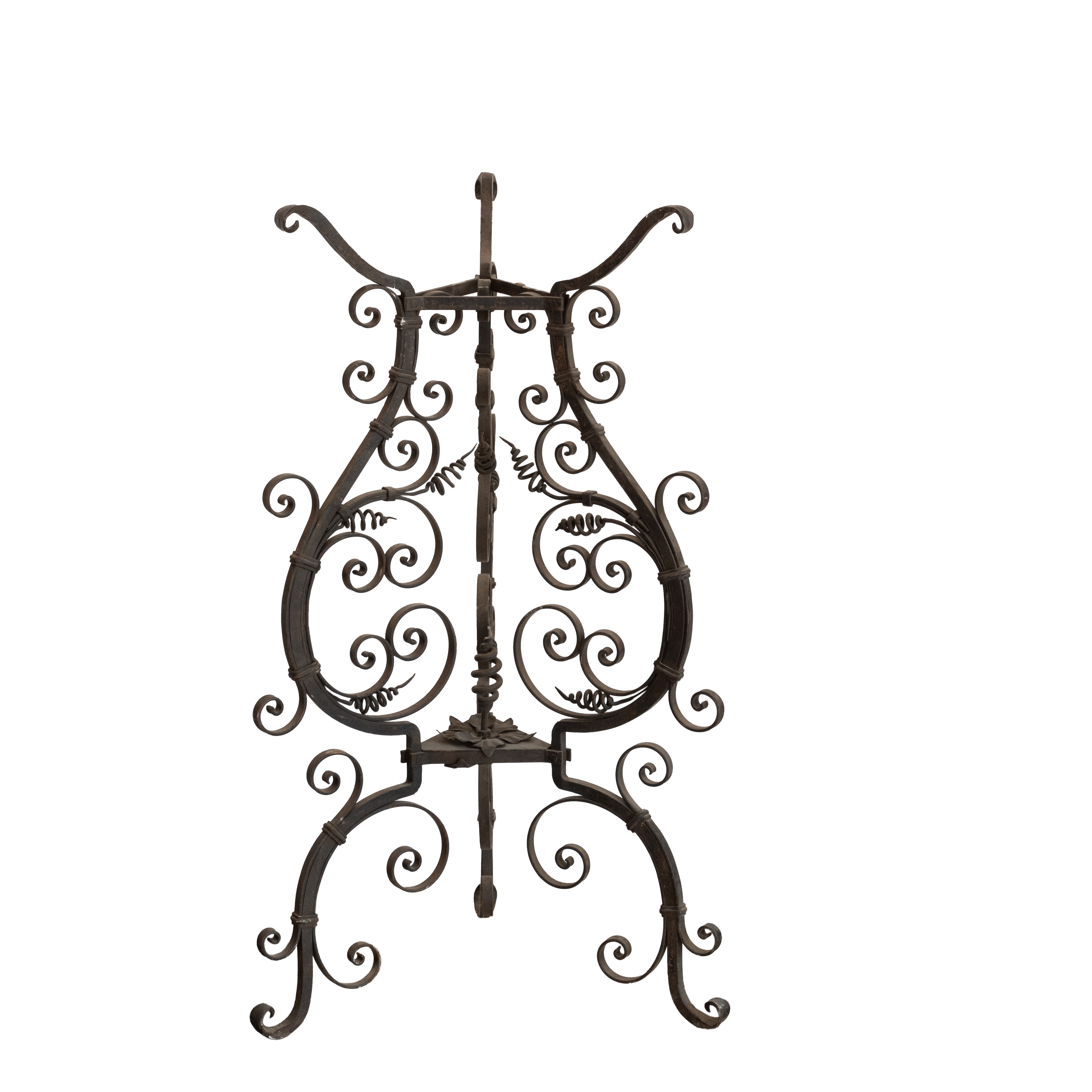 Due portabacili in ferro battuto