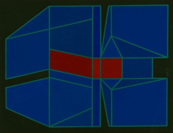 Achille Perilli : Senza Titolo  (2011)  - Acrilico su tela con plexiglass - Asta Arte Moderna e Contemporanea - Gliubich Casa d'Aste