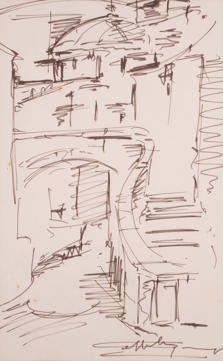 Giancarlo Cazzaniga - Scorcio di Paese