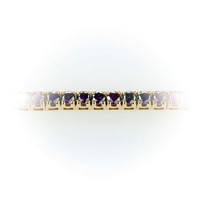 Bracciale Tennis in Oro Rosa e Diamanti Purple