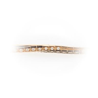 Bracciale Tennis Futura Crieri in Oro Rosa e Diamanti Taglio Brillante