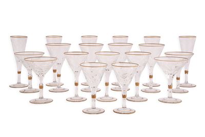 Servizio Bicchieri Baccarat Bordati Oro