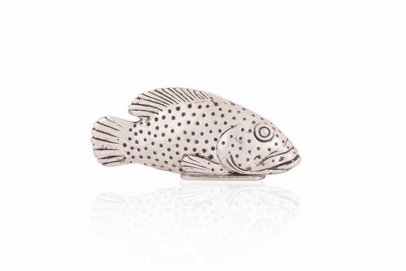 Soprammobile Raffigurante Pesce in Argento 800/000