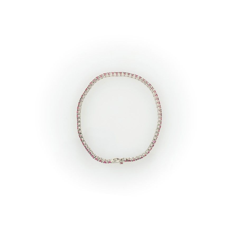 Bracciale Tennis Salvini in Oro Bianco e Rubini