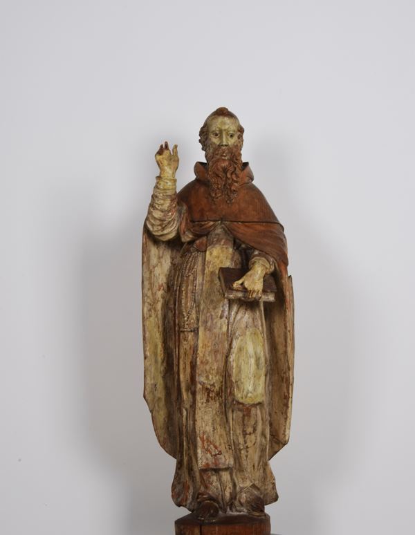 Scultore veneto del XVI secolo - Scultura di San Domenico benedicente