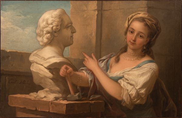 Charles Andr&#232; van Loo - Allegoria della Scultura