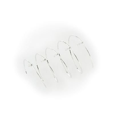 Bracciale Spirale in Oro Bianco Gismondi con Diamanti Bianchi Taglio Brillante e a Goccia