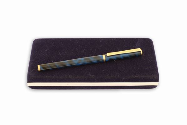 Penna stilo in lacca blu Ronzon