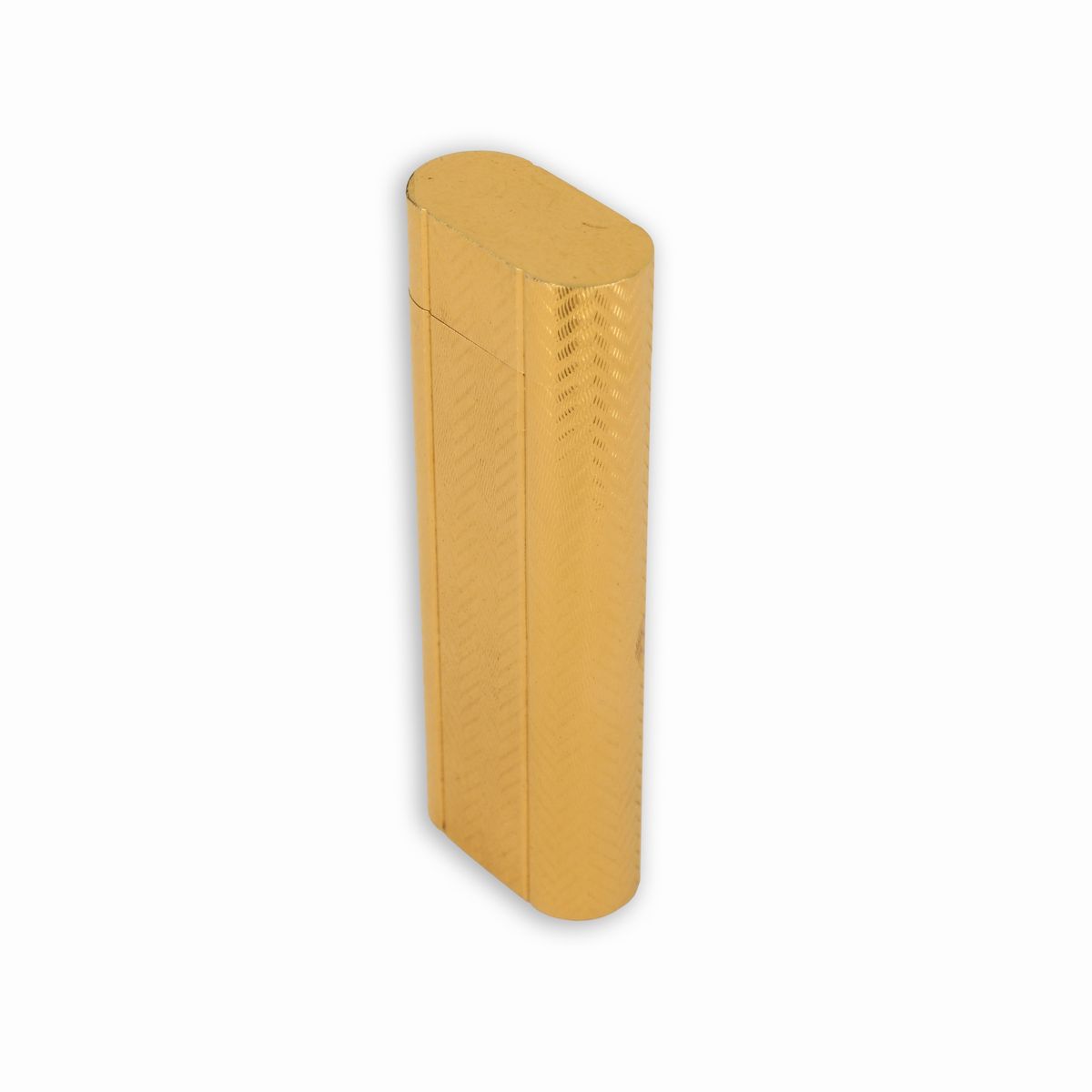 Accendino Cartier Laminato in Oro con Motivo Zigrinato