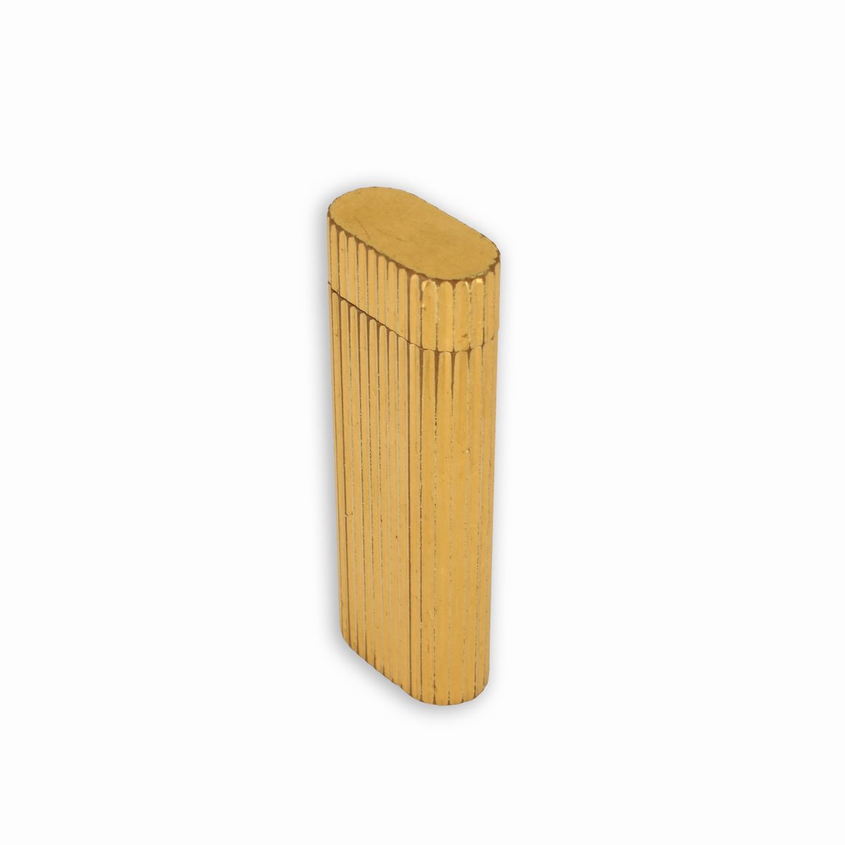 Accendino Cartier Laminato in Oro con Filettatura Verticale