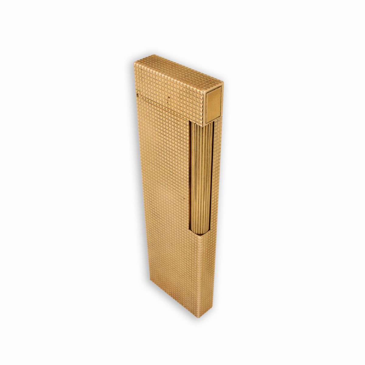 Accendino da Tavolo Dupont Laccato in Oro Modello Diamond