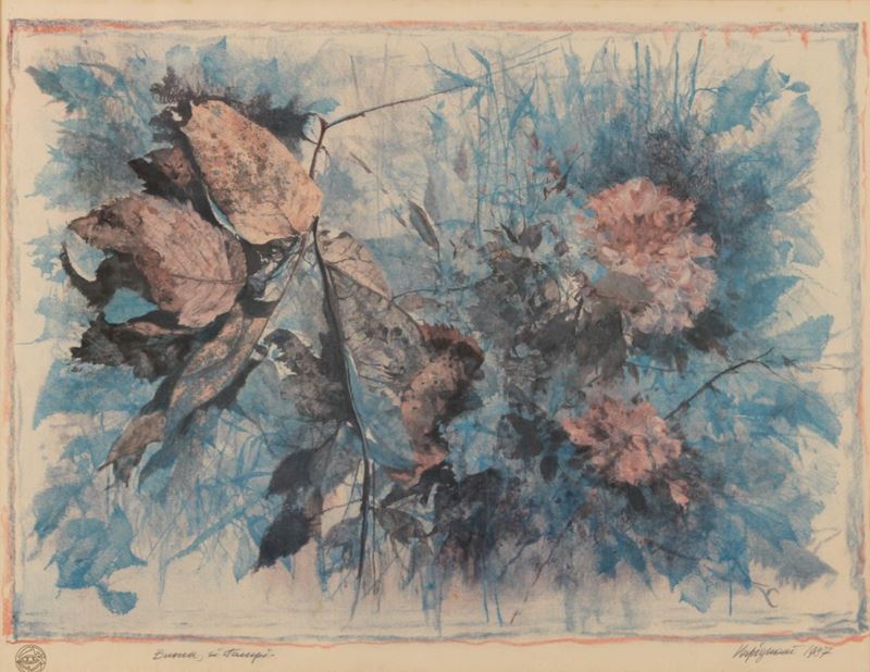Renzo Vespignani - Natura Morta di Fiori e Foglie