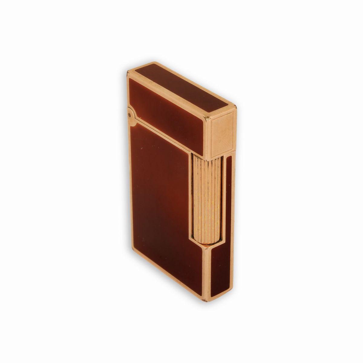 Accendino in Lacca Bordeaux e Oro Dupont Linea Gatsby