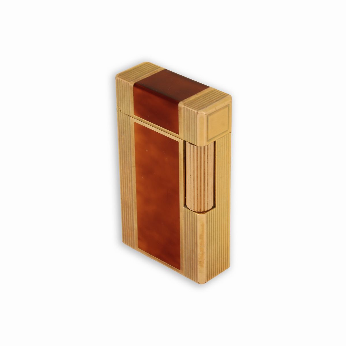 Accendino in Lacca Marrone e Oro Dupont Linea Gatsby