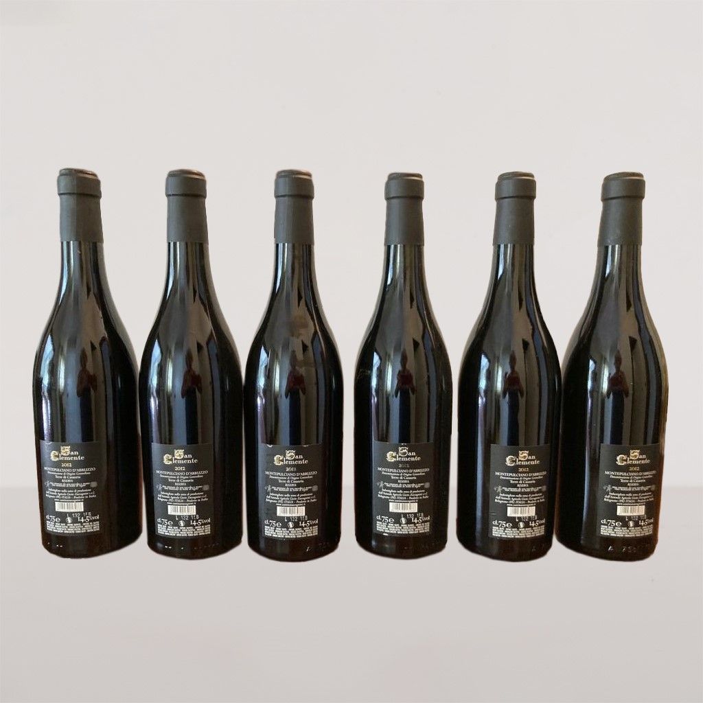 Lotto di Sei Bottiglie di San Clemente Montepulciano D'abruzzo Zaccagnini