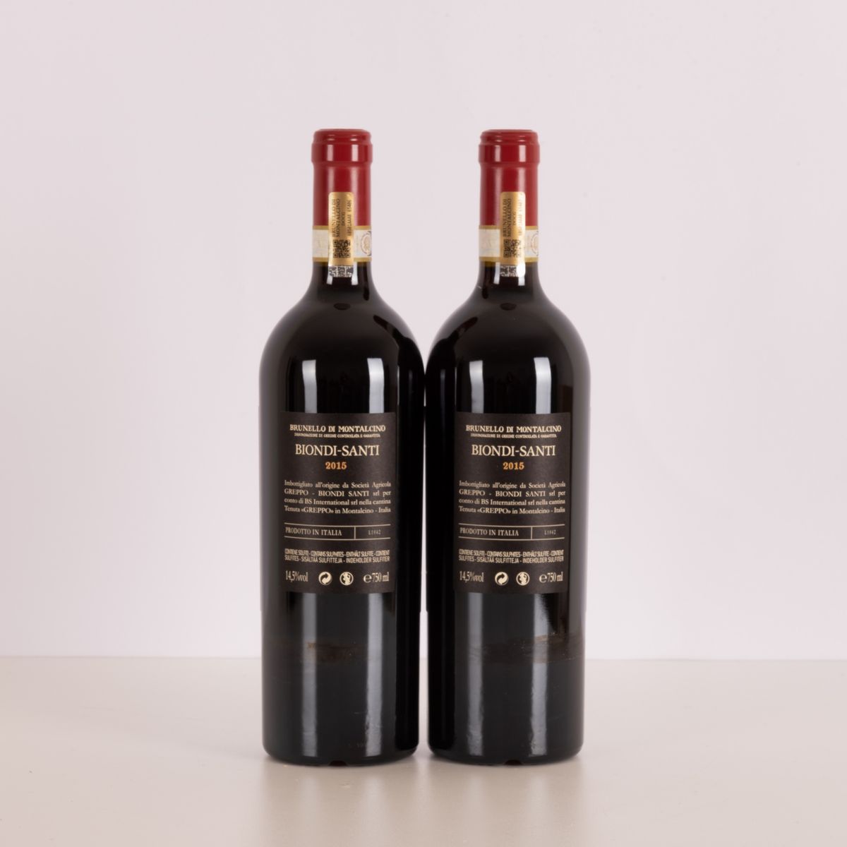 Lotto di Due Bottiglie di Biondi Santi Brunello di Montalcino