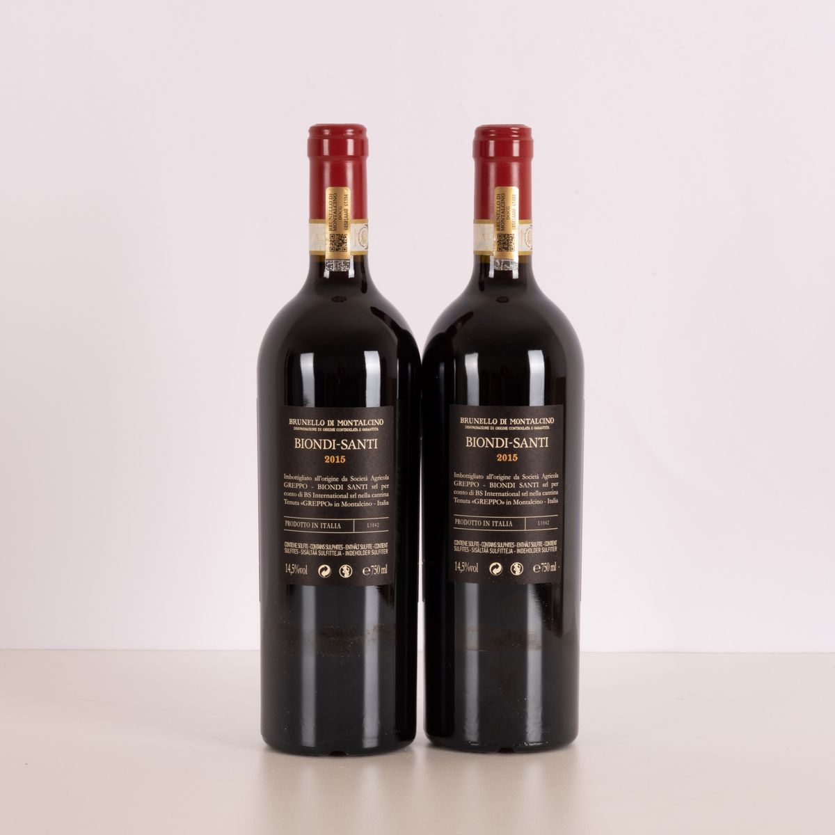 Lotto di Due Bottiglie di Biondi Santi Brunello di Montalcino